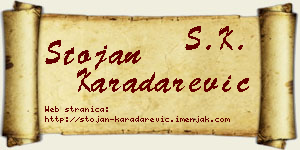 Stojan Karadarević vizit kartica